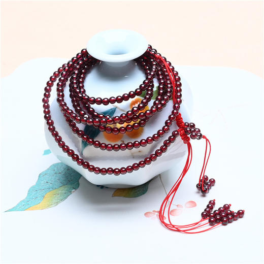 【时来运转❗满分石榴石腰链】红色代表热情勇气和力量，莹润透亮色泽浓郁，寓意本命年七星阵流苏可调节多圈水晶礼物QQ  商品图2