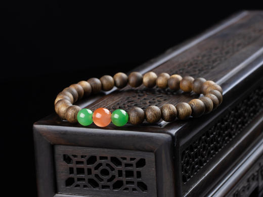 XY0152沉香+南红碧玉手串 商品图6