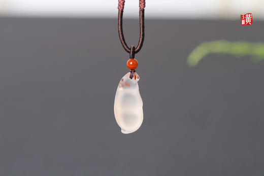 冰飘花玛瑙福豆 配精美挂绳 商品图3
