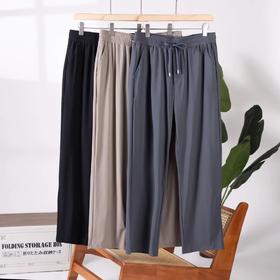 冰丝四面高弹UPF40+舒适透气弹力松紧腰直筒休闲裤