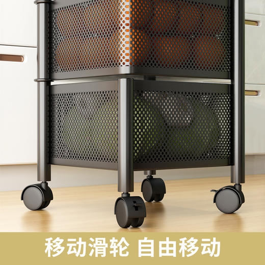 【Trees&wind实心顶盖多功能方形旋转置物架】金牌收纳师推荐-承重力很好，🉑很轻便，三层四层五层网格制作精细 🔺轮滑三大满贯世界冠军郭丹代言！！！ 商品图3