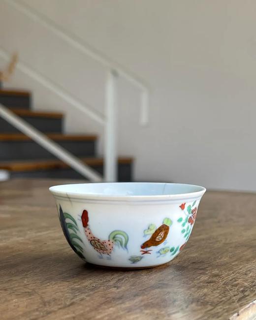 仿成化款豆彩鸡缸杯，顺丰包邮 商品图0