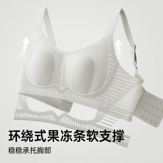 【298选3】D1-【B-D杯】【专利7号杯型】【大胸显小】润微内衣女大胸显小兔耳朵杯光面无痕轻薄款收副乳调整型文胸罩   古韵纤影/渺月轻痕 商品图3