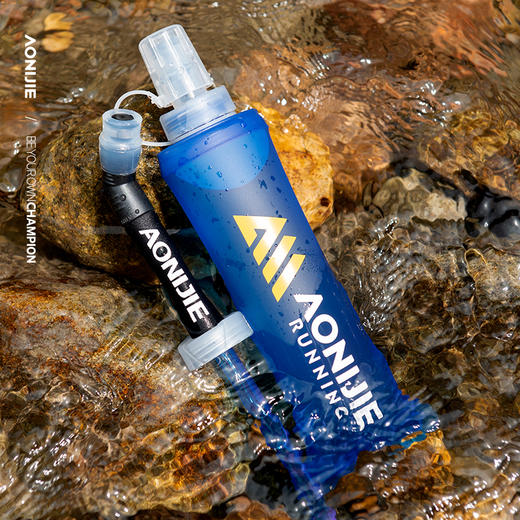 奥尼捷新款软水壶运动水壶硅胶可折叠越野马拉松补给水壶骑行水囊250ml/500ml 商品图3