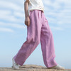 牧衣游原创 炒色汉麻裤子女轻薄清凉柔软宽松显瘦百搭休闲裤 行歌 商品缩略图0