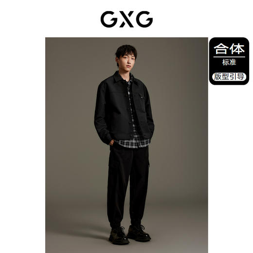 GXG男装 黑色休闲夹克外套 秋季热卖夹克 GEX12112513 商品图1