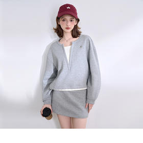 活力优雅运动休闲风套装女假两件上衣搭裤裙两件套V0050109