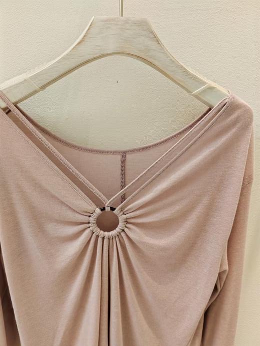 【门店同款】ENJOY夏季性感V领镂空长袖T 158592915 商品图5