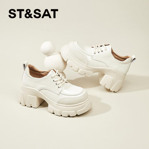 星期六英伦风简约百搭厚底乐福SSD1112E22 商品图6