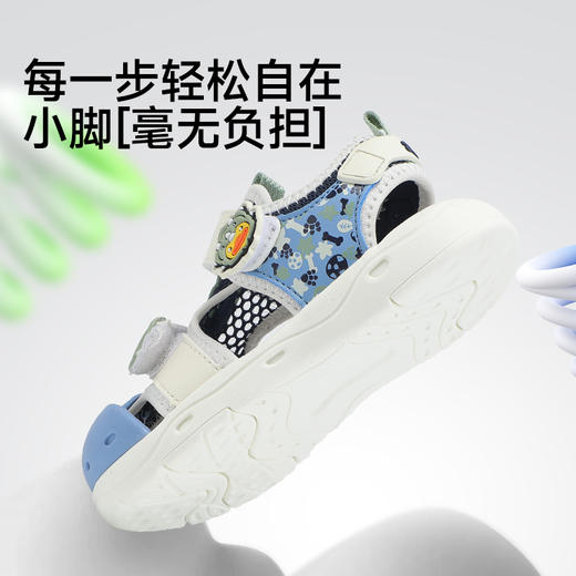 B.Duck小黄鸭男童凉鞋包头夏季儿童鞋子女童宝宝凉鞋小童26-30 B2686820 商品图3