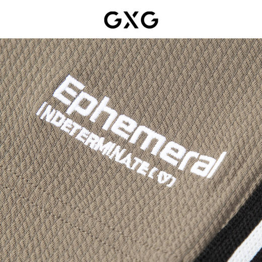 GXG男装 肌理感休闲短裤织带运动短裤 24年夏G24X222010 商品图3