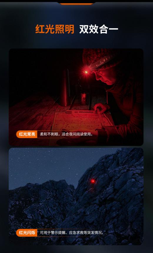 Fenix菲尼克斯HL12R V2.0钓鱼夜跑超长续航100小时头戴式强光头灯 商品图4