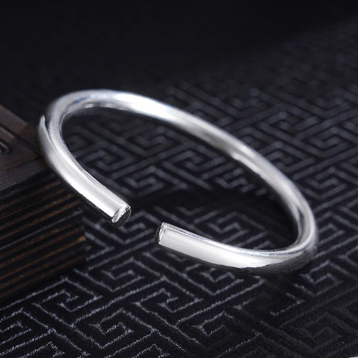 子佩集S999银【临花照水】手工纯银手镯原创设计【55023134】2503 商品图2