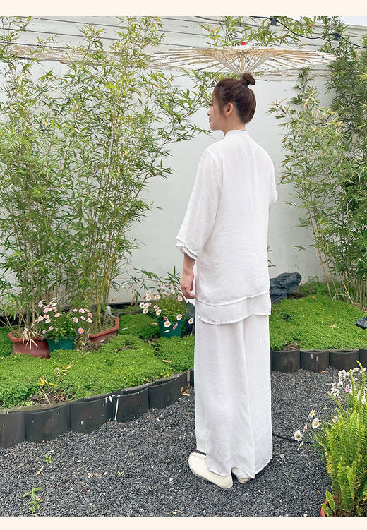 【现货秒发】壁虎瑜伽 国风任意门【2503TZ340】中式复古盘口套装（无胸垫） 商品图3