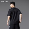PINLI品立2025夏季新款男士圆领植物烫钻短袖T恤上衣BG252111032 商品缩略图2