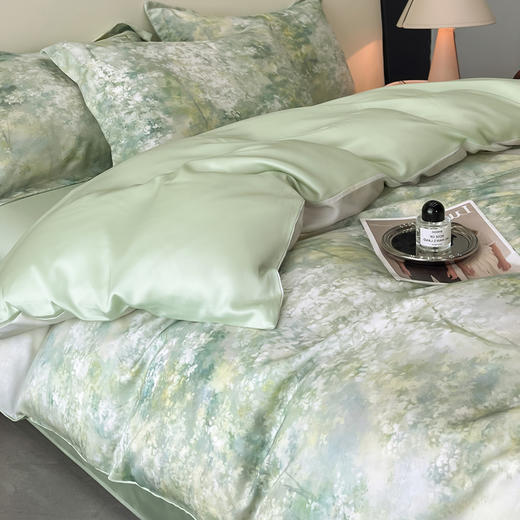 【加倍生活】 兰精天丝棉数码印花四件套 曼妙柔滑 大版印花  25年新款   48小时发货 商品图4