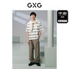 GXG男装 235g重磅条纹设计简约宽松休闲短袖T恤男士  夏季热卖 商品缩略图1