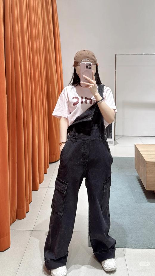 323-4  减龄时髦 moco重工重磅 工装风 背带牛仔裤 俺穿L 商品图7