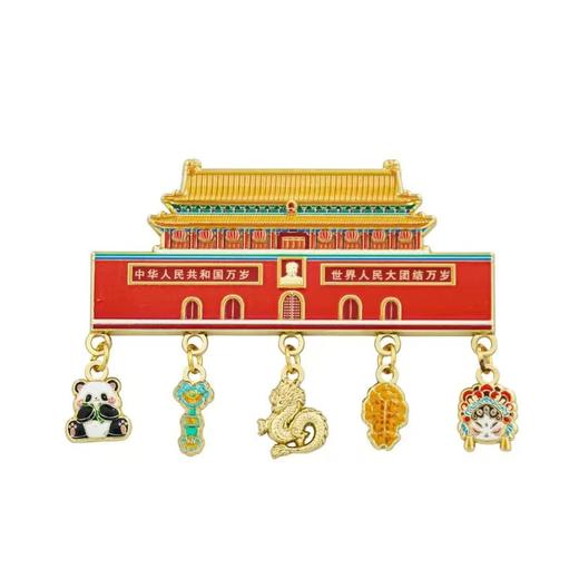 北京故宫太和殿冰箱贴磁铁金属吊坠设计中式国风文创旅游纪念品 商品图4