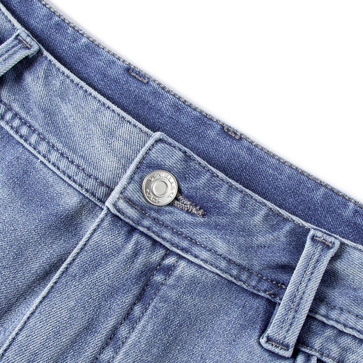 GXG男装 蓝色锥形水洗牛仔裤修身长裤 牛仔裤G24X052018 商品图2