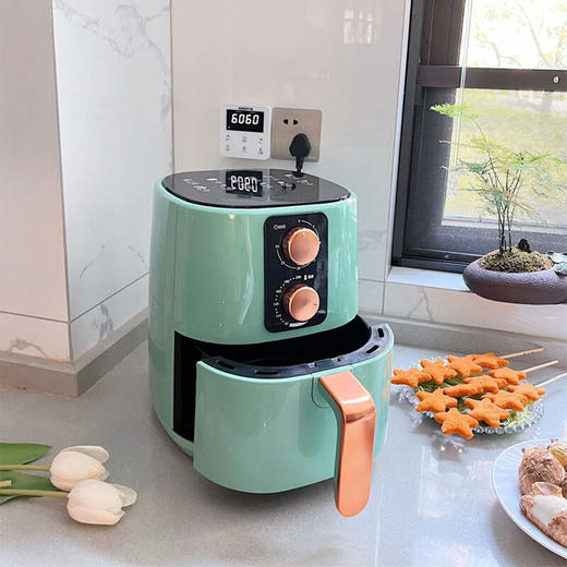都市太太（DStt）_DSTT都市太太魔法师空气炸锅*大容量_绿色_7.5L 商品图0