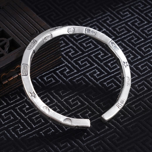 子佩集S999银【福花如意】手工纯银手镯原创设计【55045238】2503 商品图2