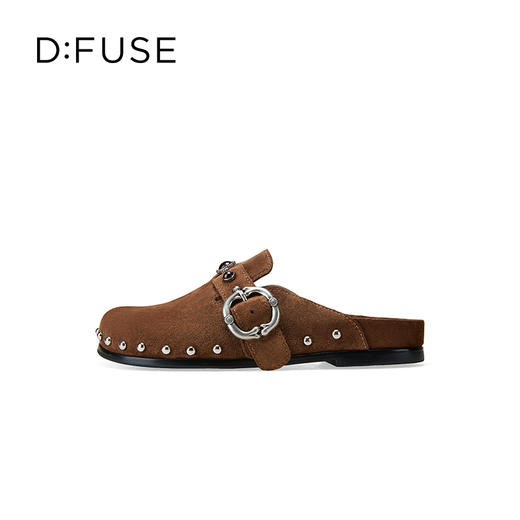 Dfuse迪芙斯2025春季新款游牧风户外半拖复古包头勃肯鞋轻便一脚蹬懒人鞋DFD1110125 商品图5