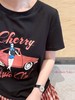 东京女子图鉴 | 时髦复古轿车女郎印花tee 黑色 商品缩略图0