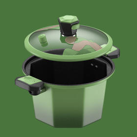 都市太太（DStt）都市太太DSTT江山云起八角多功能微压锅汤锅炖锅焖煮绿色_草绿色