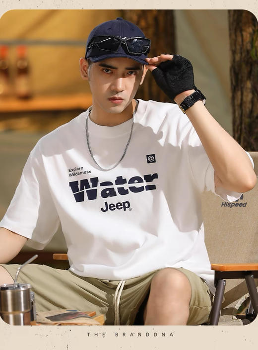 【YW】无忧购韩版简约字母印花230g纯棉百搭宽松休闲男士T恤（截单后3-5天发货) 商品图4