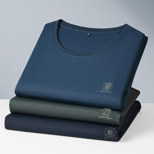 【弹力】【DWN】大依优型大码男装短袖T恤加肥加大宽松休闲冰丝打底夏季胖子男士上衣 商品图3