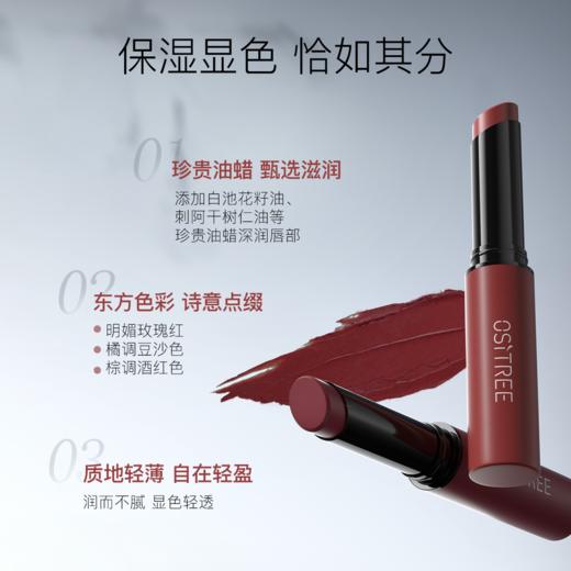 柳丝木朱颜淡彩润唇膏滋润保湿唇部植物提色润唇 商品图3