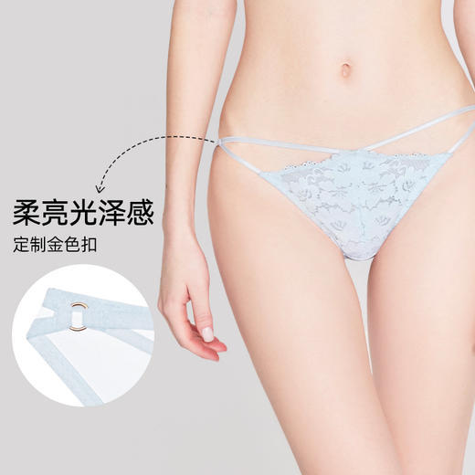 3条98元好奇蜜斯蕾丝性感三角内裤女舒适抗菌纯棉裆25夏纯欲透气  阿黛 商品图3