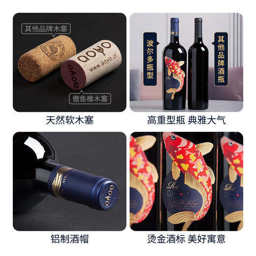 傲鱼尊蓝R4赤霞珠红葡萄酒750ML瓶*1瓶（无礼盒）100%智利原瓶进口【XPTX】 商品图4
