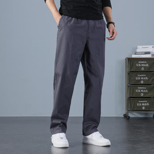纯棉男士商务休闲通勤直筒透气长裤 商品图2