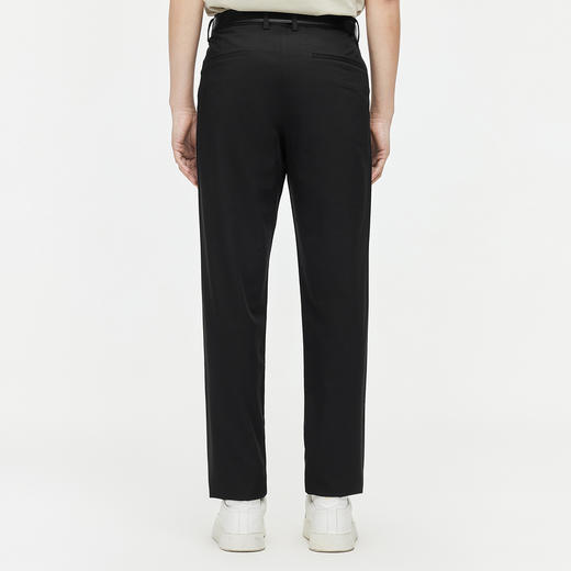 GXG男装 黑色百搭简约休闲直筒长裤2024夏季热卖爆款休闲裤#G24D022034 商品图2