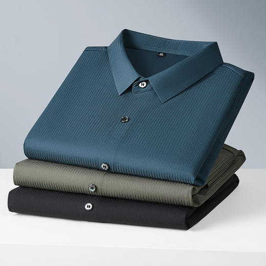 【冰丝弹力】【DWN】大依优型大码男装短袖衬衫加肥加大半袖衬衣宽松休闲弹力打底夏季胖子男士上衣 商品图2