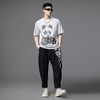 PINLI品立2025夏季新款男士圆领熊猫字母烫钻短袖T恤落肩潮牌上衣BG252111029 商品缩略图4