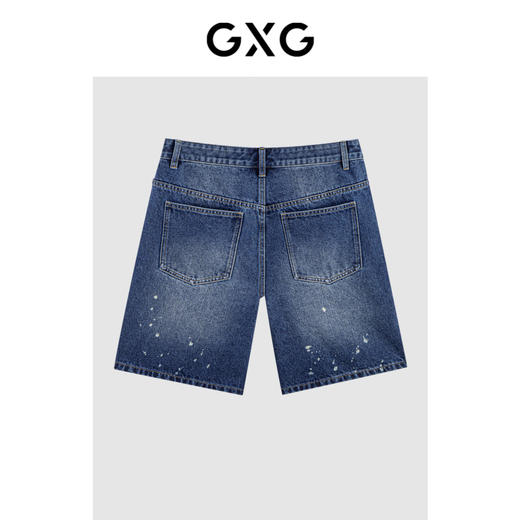 GXG 夏季热卖男士经典直筒水洗牛仔裤休闲短裤男 商品图1