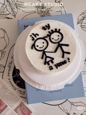 简笔画手绘蛋糕，提前5小时预定