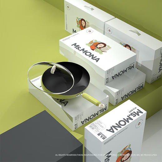 都市太太_小怡回飞翻炒锅_30cm不粘锅、燃气灶/电磁炉通用【K】 商品图4