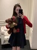 【GZ】无忧购港风复古丹宁牛仔收腰连衣裙+针织开衫套装551短/564长（现货48小时发货） 商品缩略图1