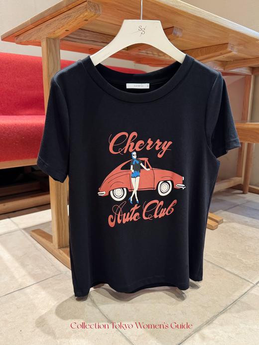 东京女子图鉴 | 时髦复古轿车女郎印花tee 黑色 商品图2
