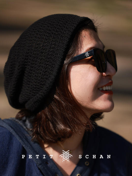 PETIT SCHAN小闪 #082 idealism 唯心主义 棉麻镂空针织堆堆帽 商品图0