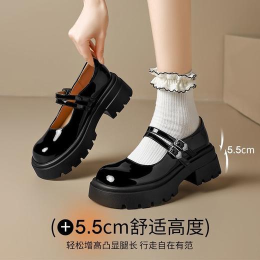 ZHR则则亮面玛丽珍鞋女2025春季新款英伦风单鞋软底绑带可爱jk鞋 商品图4