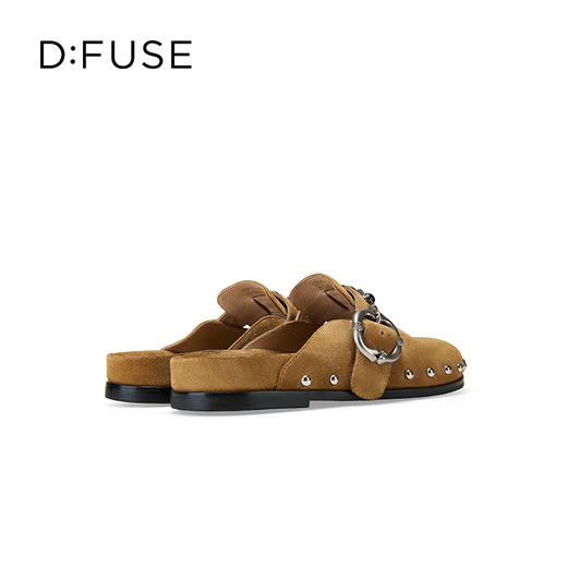 Dfuse迪芙斯2025春季新款游牧风户外半拖复古包头勃肯鞋轻便一脚蹬懒人鞋DFD1110125 商品图3