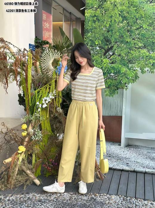 T46180#法式撞色方领T恤 商品图5