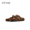 Dfuse迪芙斯2025春季新款游牧风户外半拖复古包头勃肯鞋轻便一脚蹬懒人鞋DFD1110125 商品缩略图8