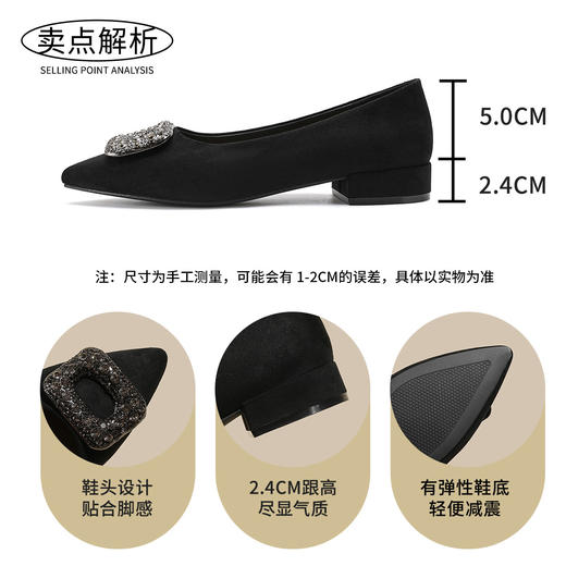 品质好货|Safiya/索菲娅2025春秋气质百搭平跟高级感尖头浅口单鞋SFD1111723 商品图9