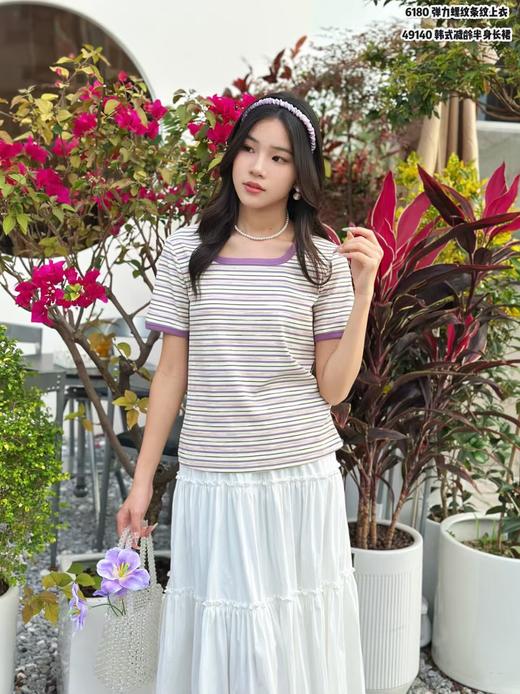 T46180#法式撞色方领T恤 商品图6